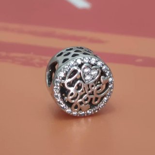 Charm de Pulsera Plata y Circonitas