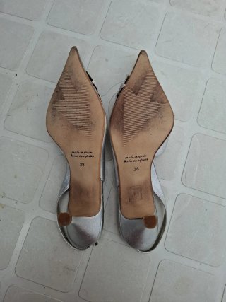 Zapatos de fiesta plateados Gino Vallo