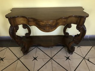 CONSOLA VINTAGE Madera Tallada