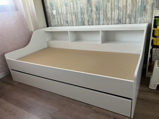 Cama nido blanca de madera