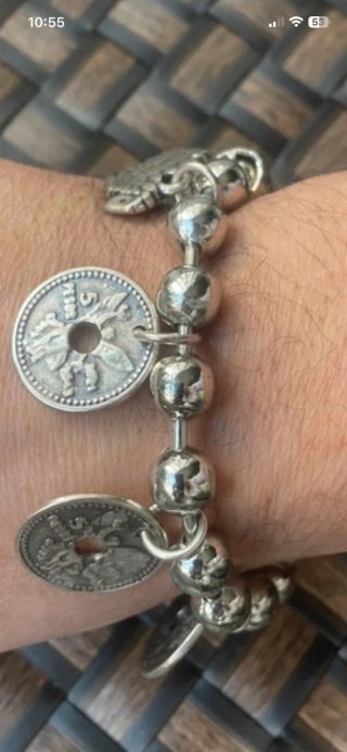 Pulsera Vintage Monedas Mexicanas Boho Plata