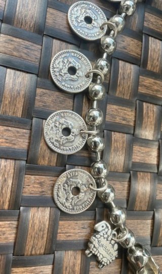 Pulsera Vintage Monedas Mexicanas Boho Plata