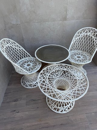 Mesa y Sillas Exterior Ratán Sintético