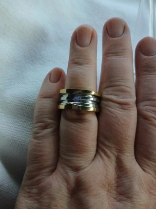 Anillo Bulgari Oro y Plateado