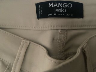 Pantalones pitillo beige Mango
