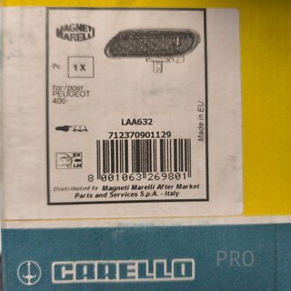 FARO ANTINIEBLAS IZQUIERDO PEUGEOT 406 NUEVO LAA632