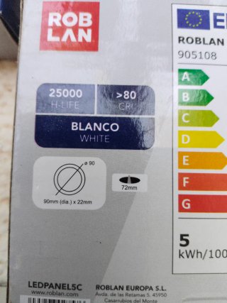 Iluminaria LED Empotrable Roblan (Nuevas) 1 apliq