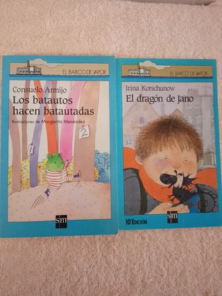 LOTE (VI) DE 10 LIBROS EL BARCO DE VAPOR (azules)