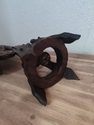 Portavelas de madera vintage
