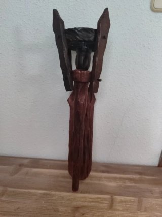 Portavelas de madera vintage