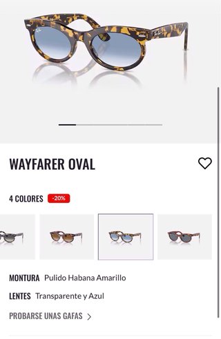 Gafas de sol Ray-Ban Wayfarer Oval Havana/Blue