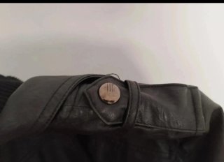 Cazadora Biker Negra efecto piel