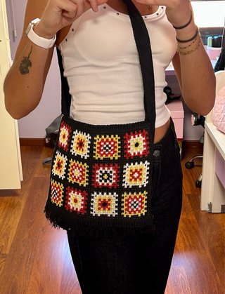 Bolso de mano multicolor
