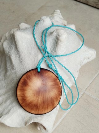 Colgante Bigitteris Piedra Gris y Bola Plata