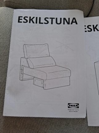 Sofá IKEA Eskilstuna Gris 265x110x92