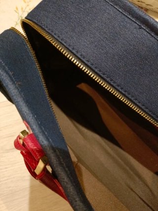 Bolso Loewe Denim y Piel Rojo