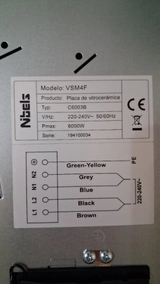 Vitrocerámica Nibels 4 fuegos