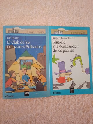 LOTE (V) DE 10 LIBROS EL BARCO DE VAPOR (azules)
