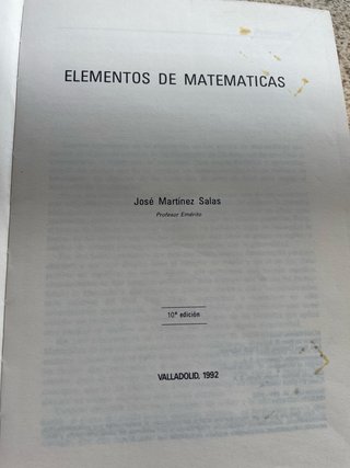 Elementos de matemáticas