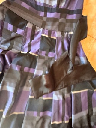 Vestido fiesta morado y negro T.38