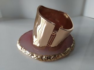 Pulsera brazalete dorado brillo