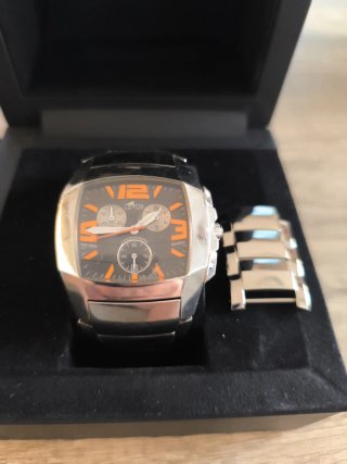 Reloj Lotus Cronógrafo Hombre Negro/Plata