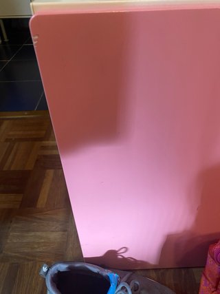 Baúl Almacenaje Ikea Rosa y blanco