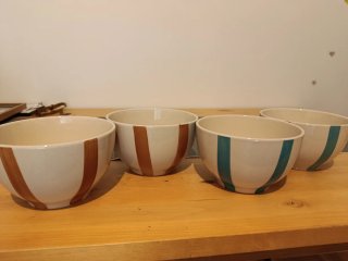 4 Tazas+4 boles de cerámica desayuno sin estrenar