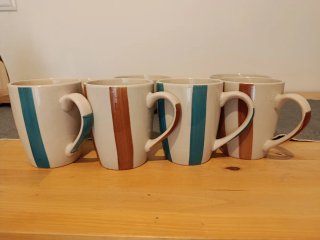 4 Tazas+4 boles de cerámica desayuno sin estrenar
