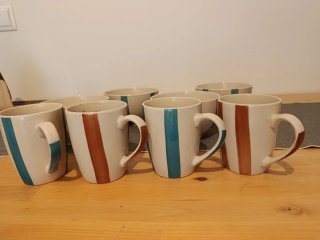 4 Tazas+4 boles de cerámica desayuno sin estrenar