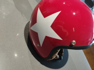 Casco Jet Bandit Rojo Estrella talla XS