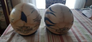 2 Cascos de Moto con Diseño de Llamas