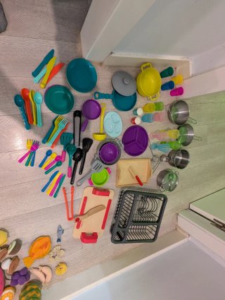 Cocina de juguete con accesorios