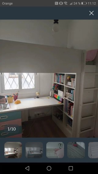 Cama alta IKEA blanca
