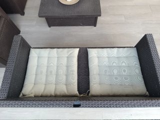 Conjunto Muebles Jardín Marrón Chocolate