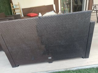 Conjunto Muebles Jardín Marrón Chocolate