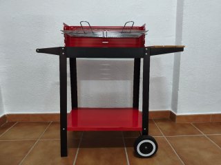 Barbacoa Rectangular Houston Negra y Roja