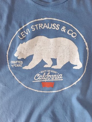 Levis Camiseta Corta Azul M Estampado Oso