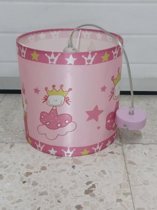 Lámpara infantil princesas rosa