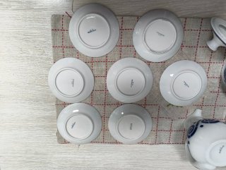 Juego de café Sargadelos azul y blanco