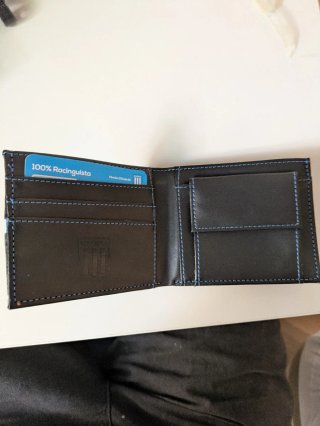 Cartera Racing Club Negra y Azul