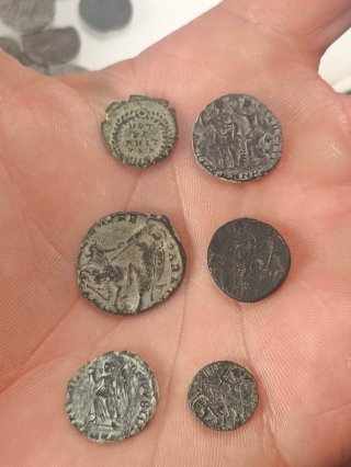 Lote 6 Monedas Romanas Bajo Imperio