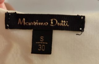 Magnífico Vestido Crema de Massimo Dutti