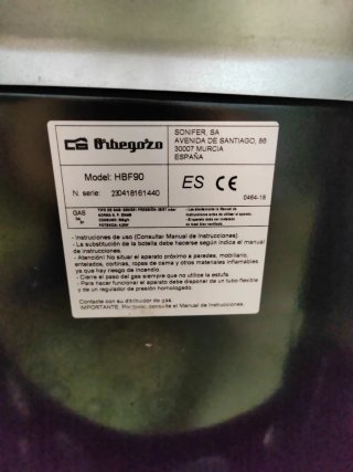 Estufa de gas Llama Azul