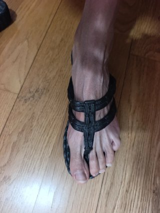 Chanclas/Sandalias Negras Tejidas