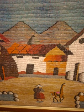 Cuadro bordado Perú