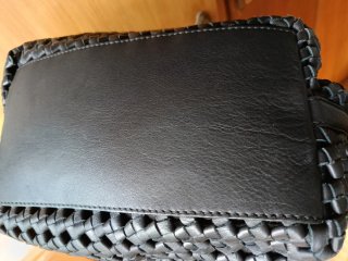 Bolso piel trenzado Gloria Ortiz negro