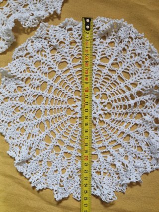 3 Tappeti all'uncinetto Vintage in Cotone