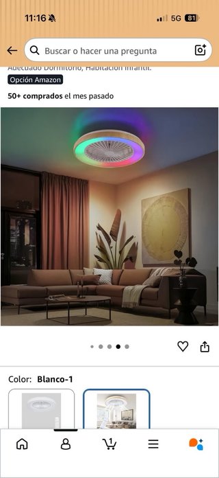 Ventilador de techo moderno
