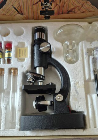 Set Microscopio Vintage